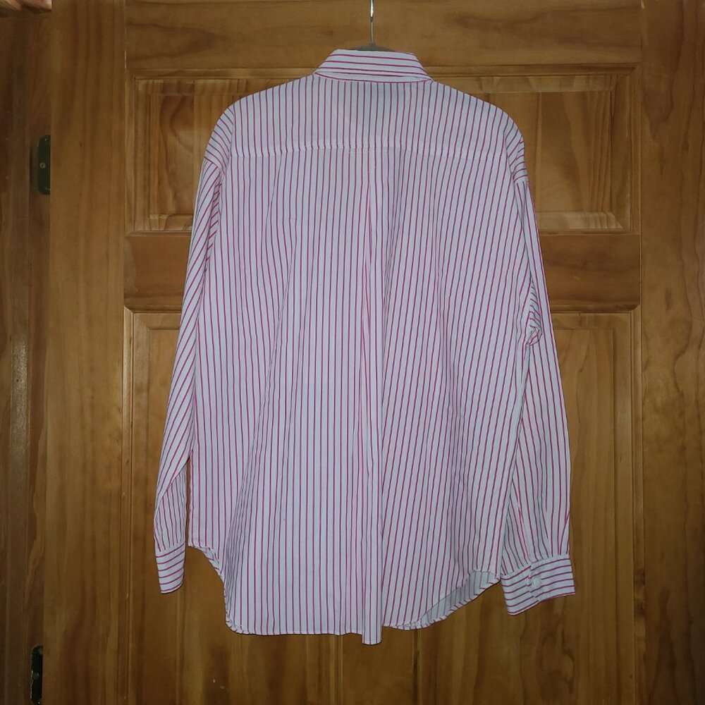 Sultra White with Pink Stripes Long Sleeve Button Down Shirt - Picture 2 of 2